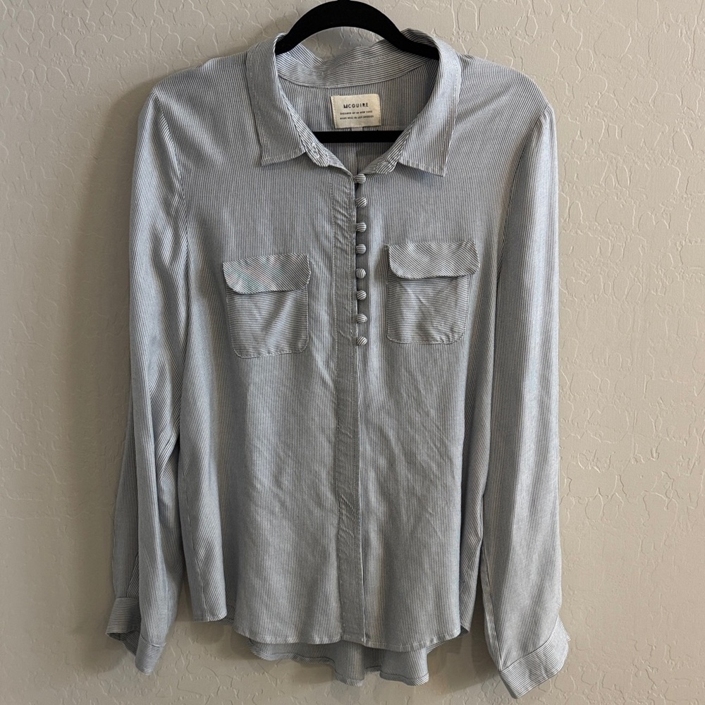 Women's small stripped  Button Down Shirt size large by McGuire